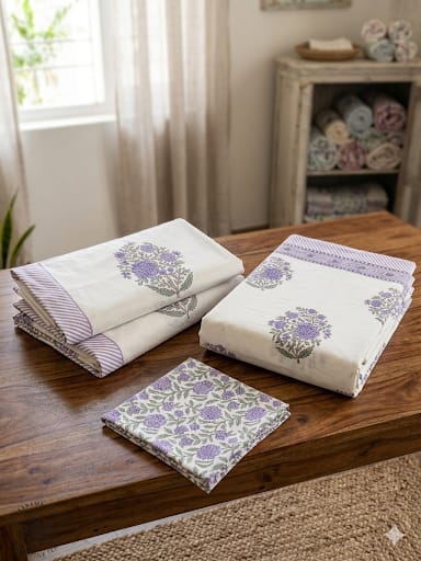 Lavender Paisley – Lavender & White