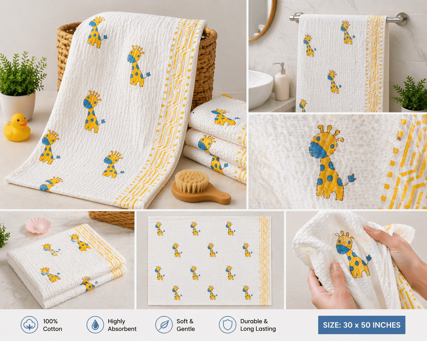 Giraffe Play Towel - Bath Towels - ChapaSsyahii