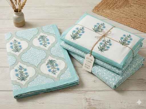 Mint Gulnaar Floral - Bedsheet Set - ChapaSsyahii