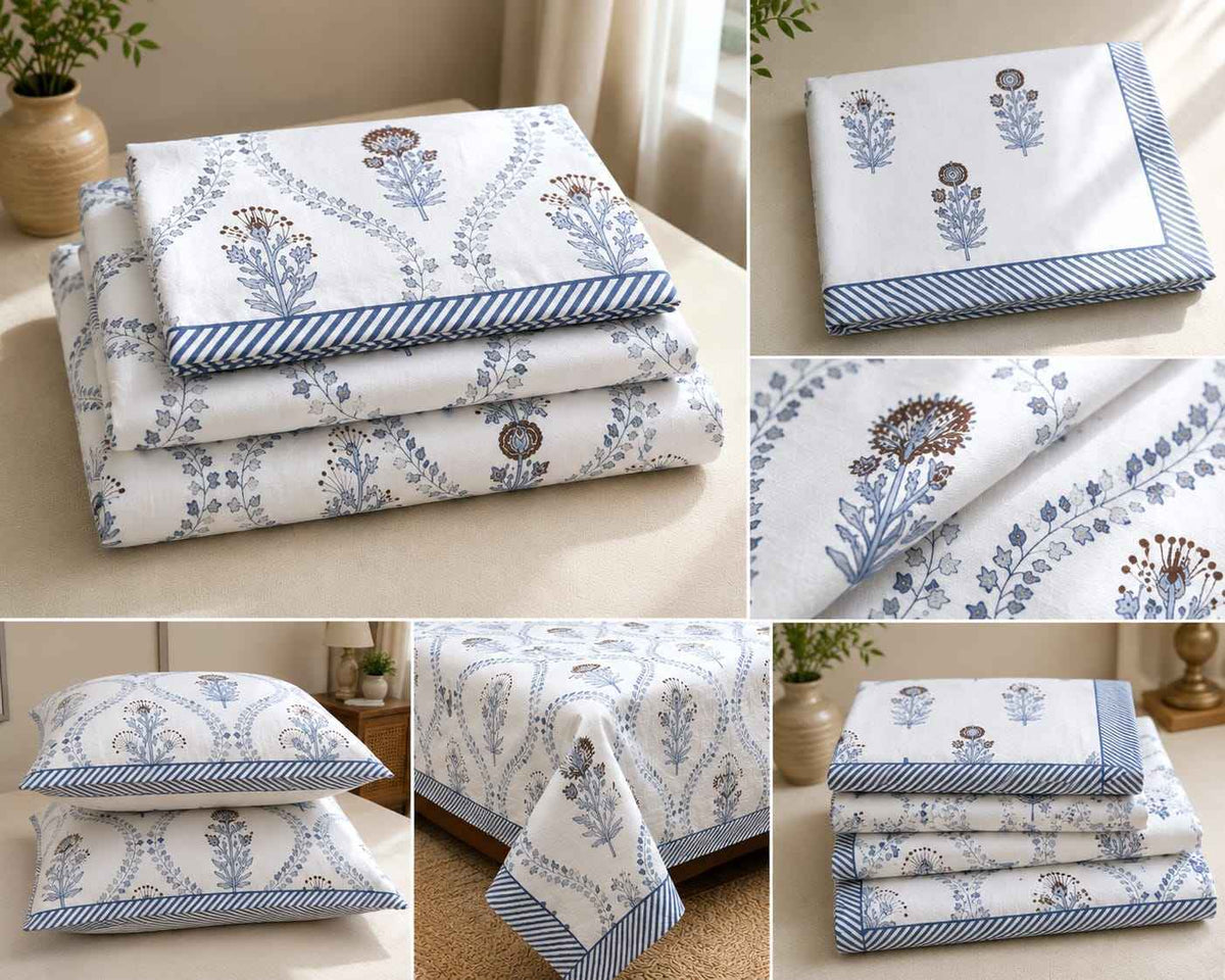 Neel Meher Jaal 260 TC Cotton Bedsheet - Bedsheet Set - ChapaSsyahii