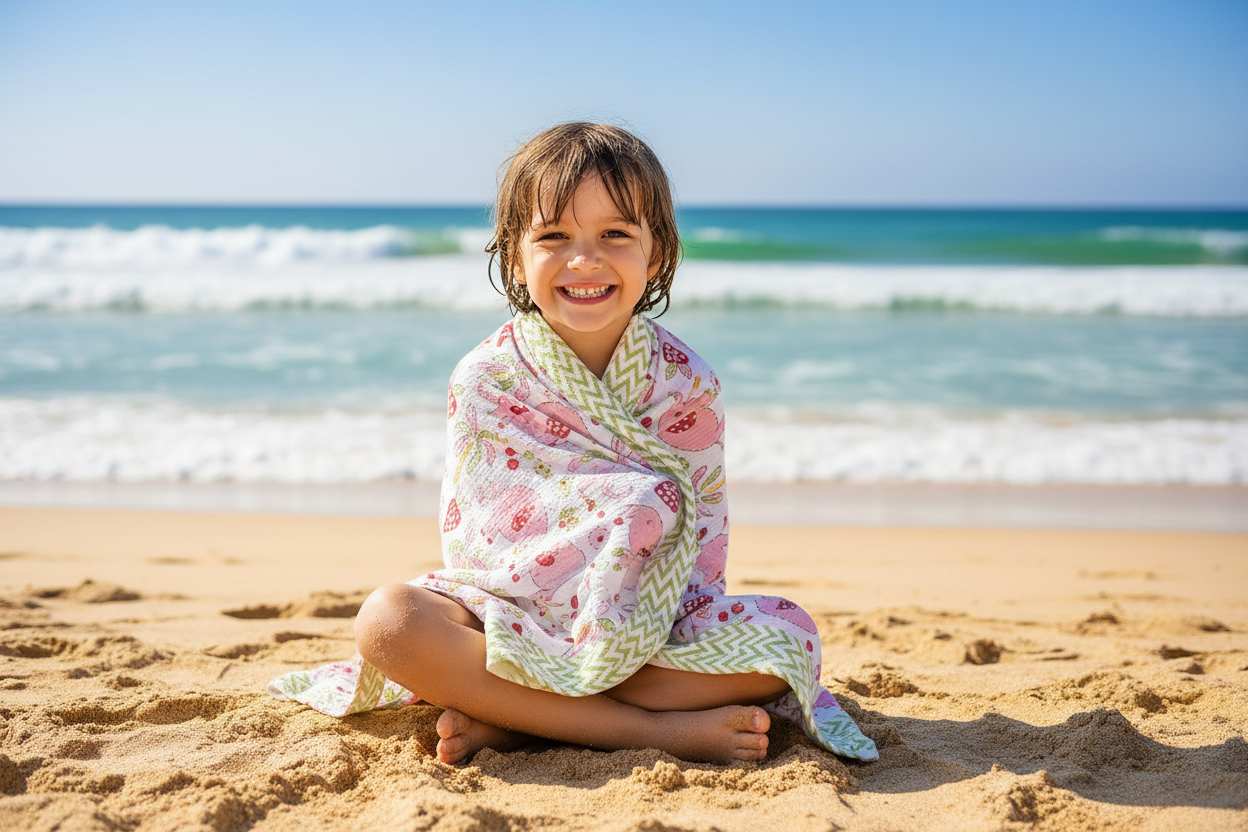 Kids Waffle Cotton Towels