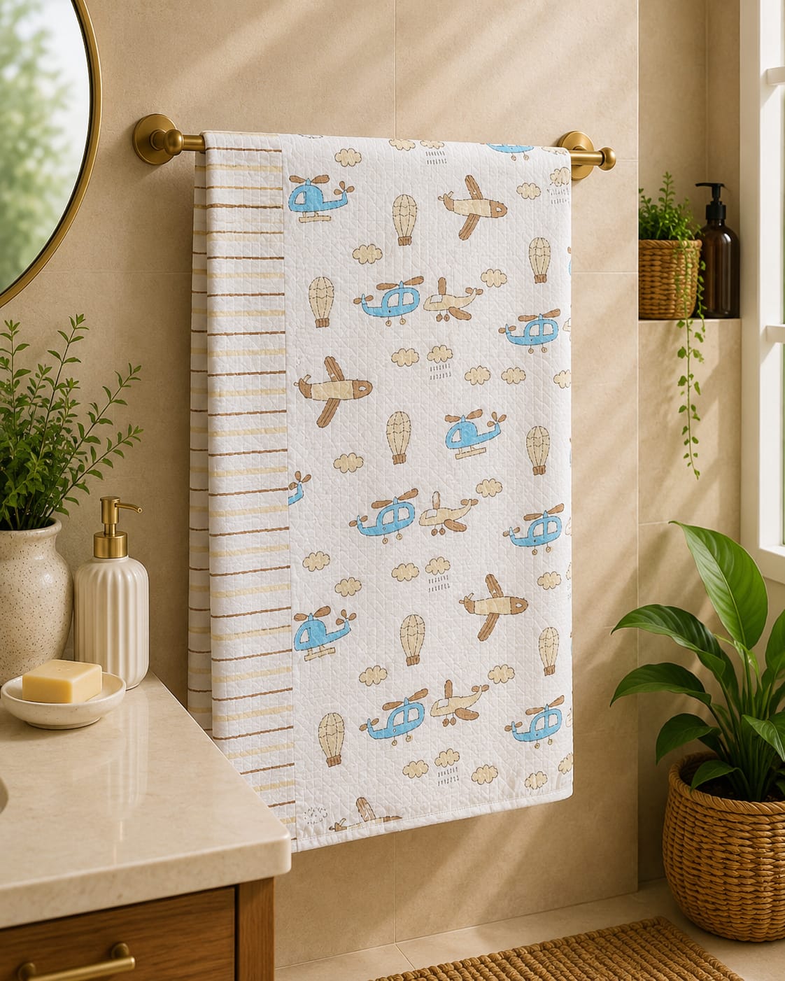 Sky Adventure Waffle Towel