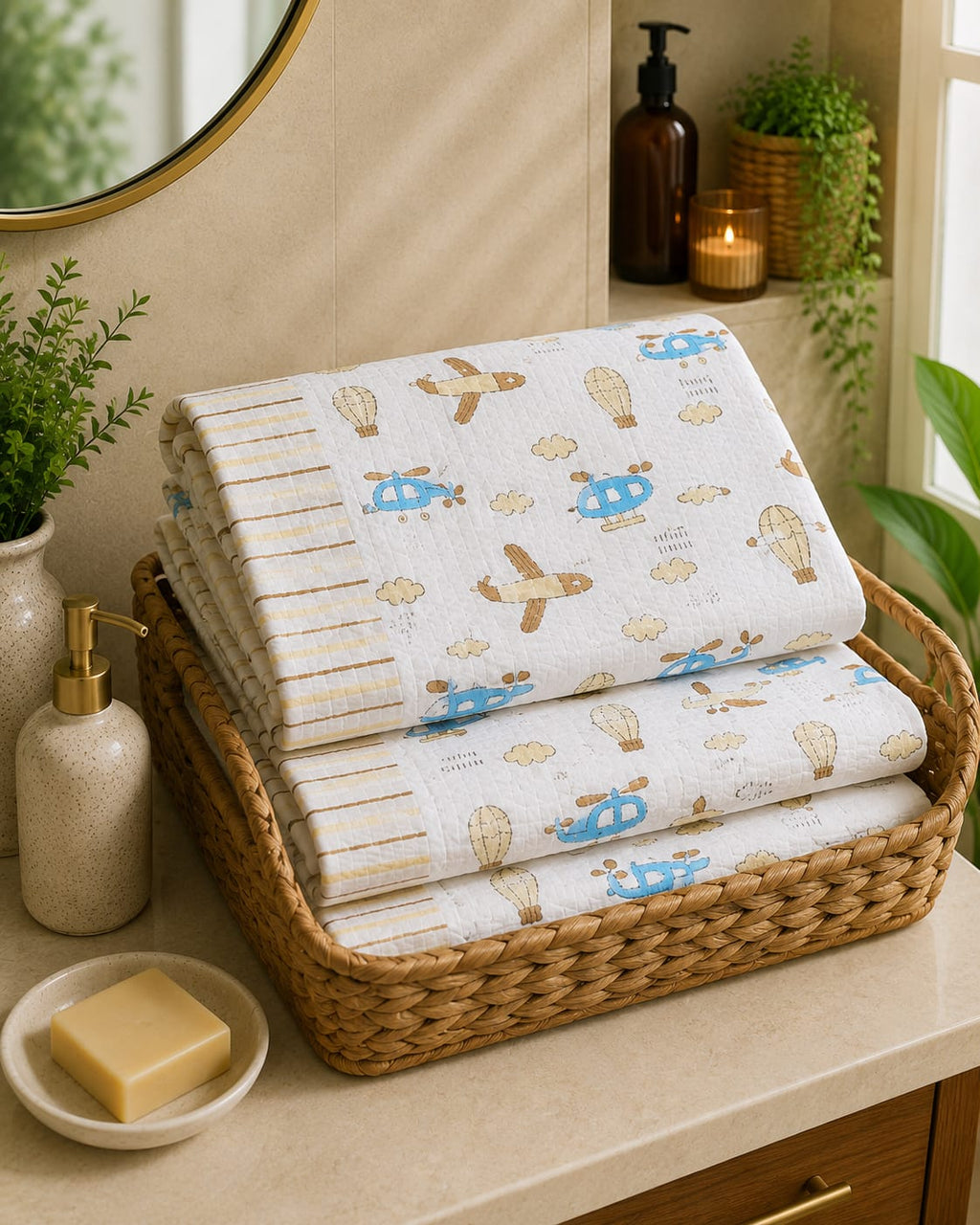 Sky Adventure Waffle Towel