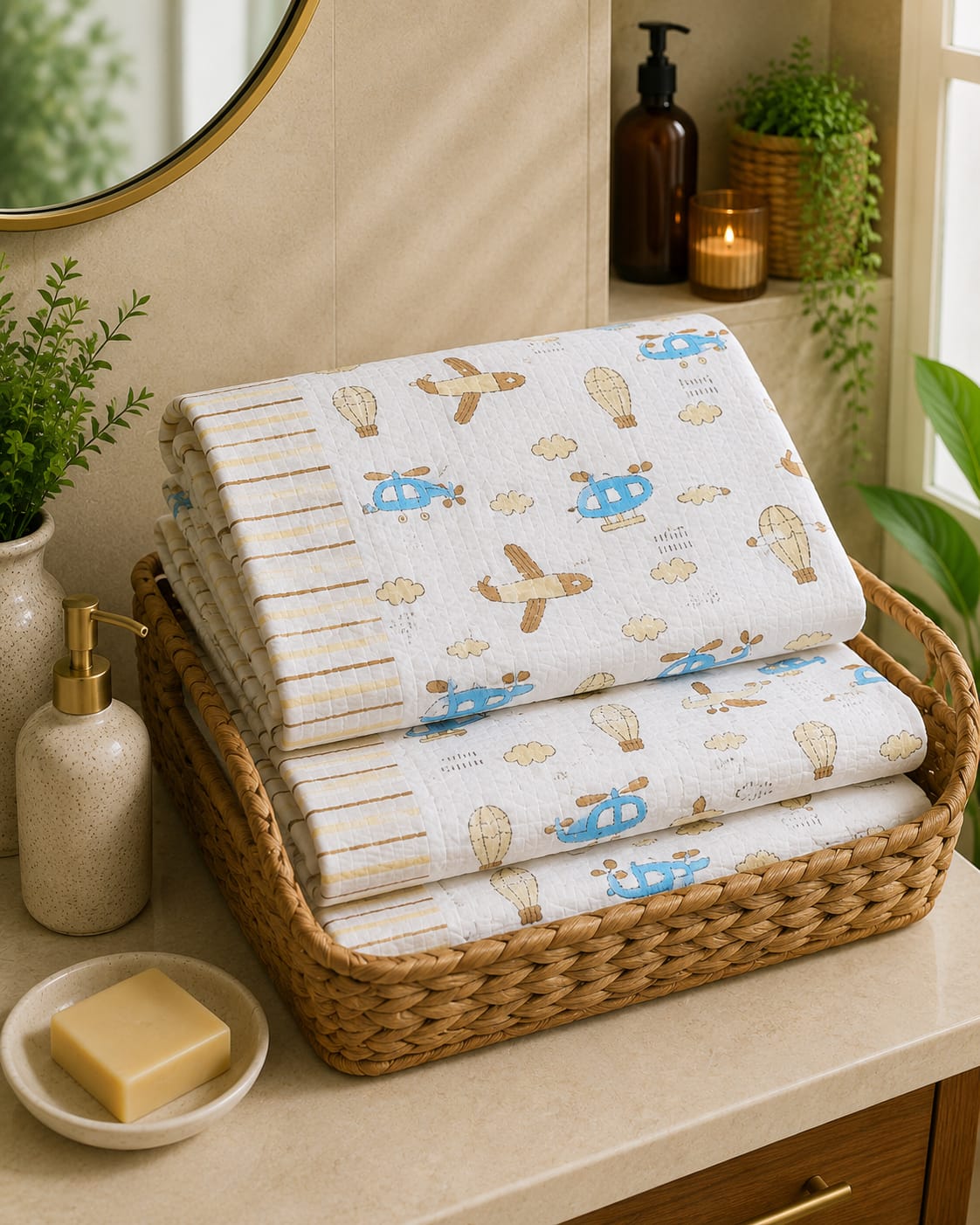 Sky Adventure Waffle Towel