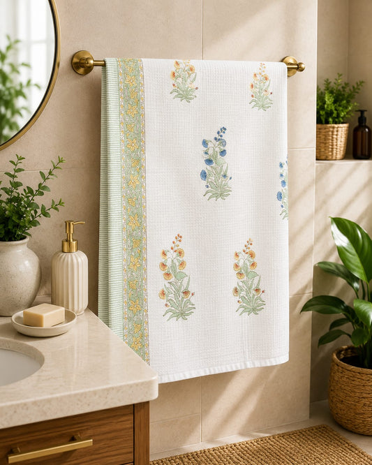 Garden Stem Waffle Towel