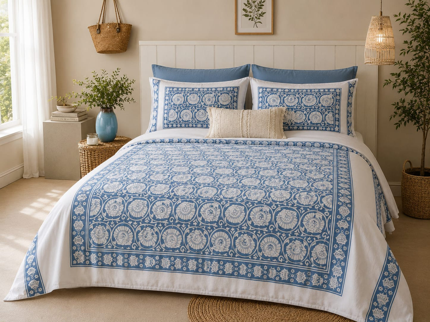 Neel Mandala Heritage 260 TC Cotton Bedsheet