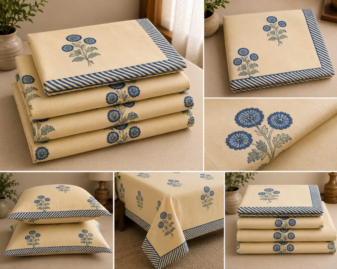 Neel Booti Classic 260 TC Cotton Bedsheet