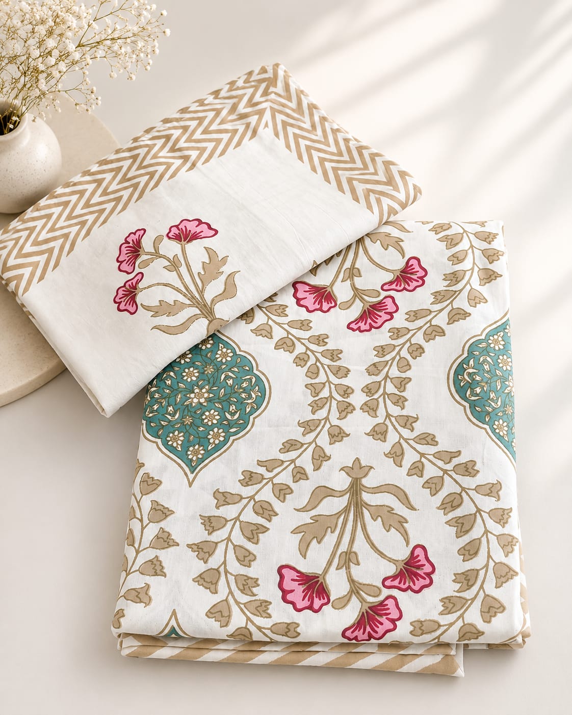 Neel Kashish Jaal 260 TC Cotton Bedsheet