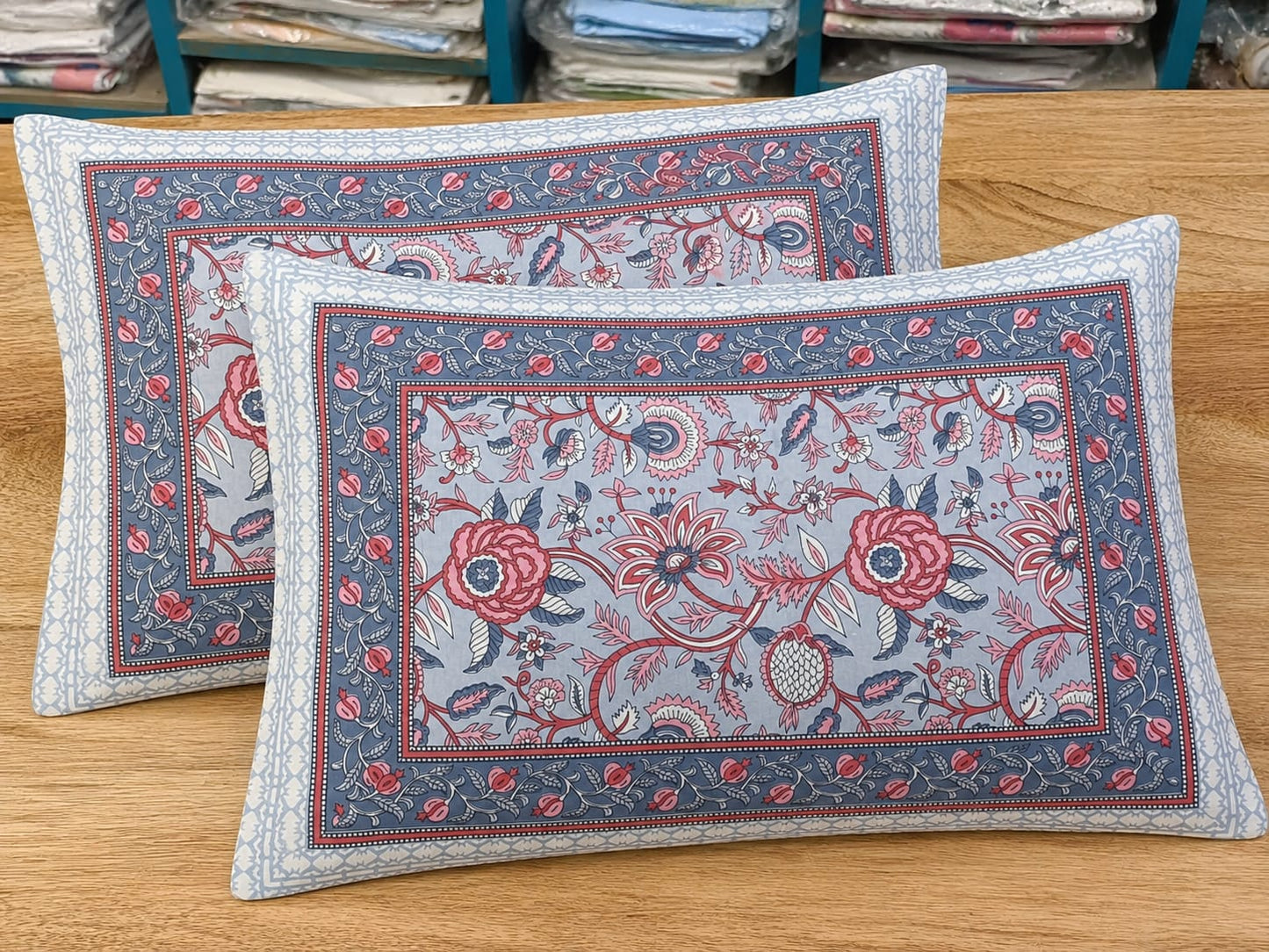 Grey Rose Floral Cotton King Size Bedsheet Set with 2 Pillow Covers | 100% Cotton | 225x275 cm | ChapaSSyahii