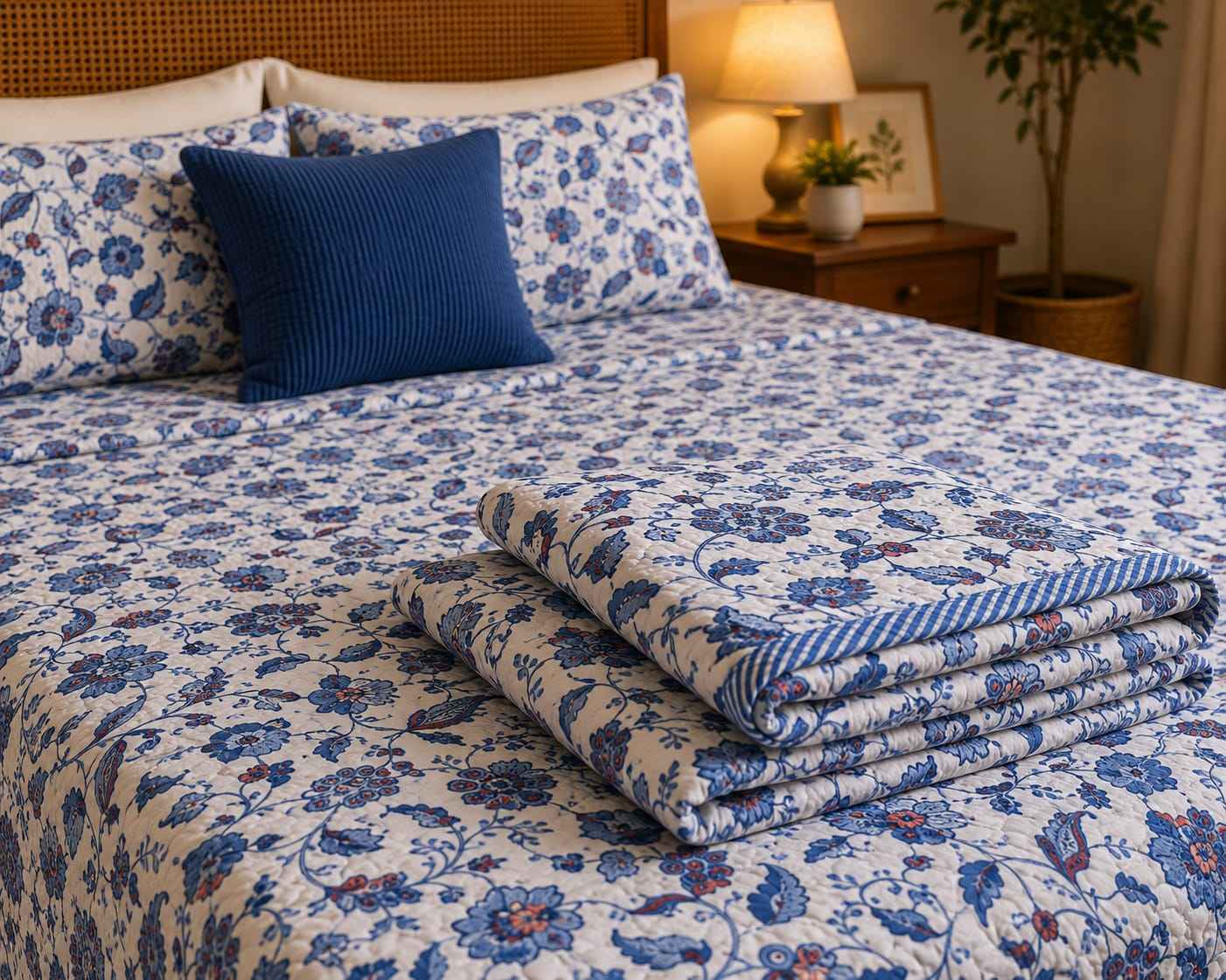 Blue Paisley Garden Dohar