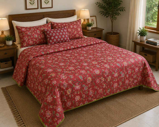 Crimson Blossom Dohar