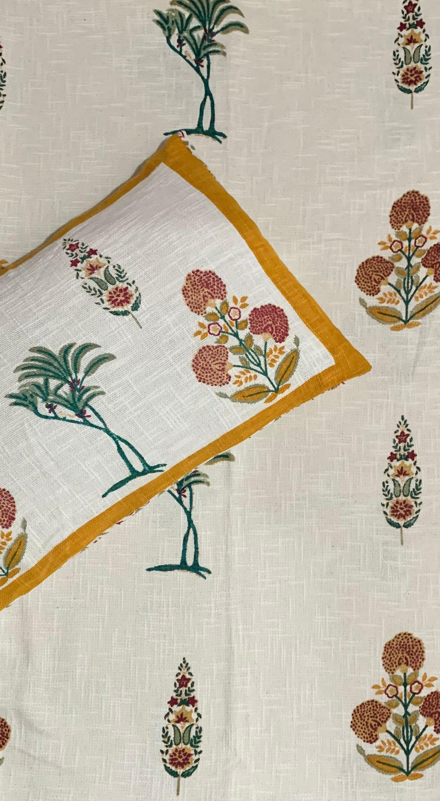 Autumn Blossom - Cream with Yellow and Orange Floral Elements