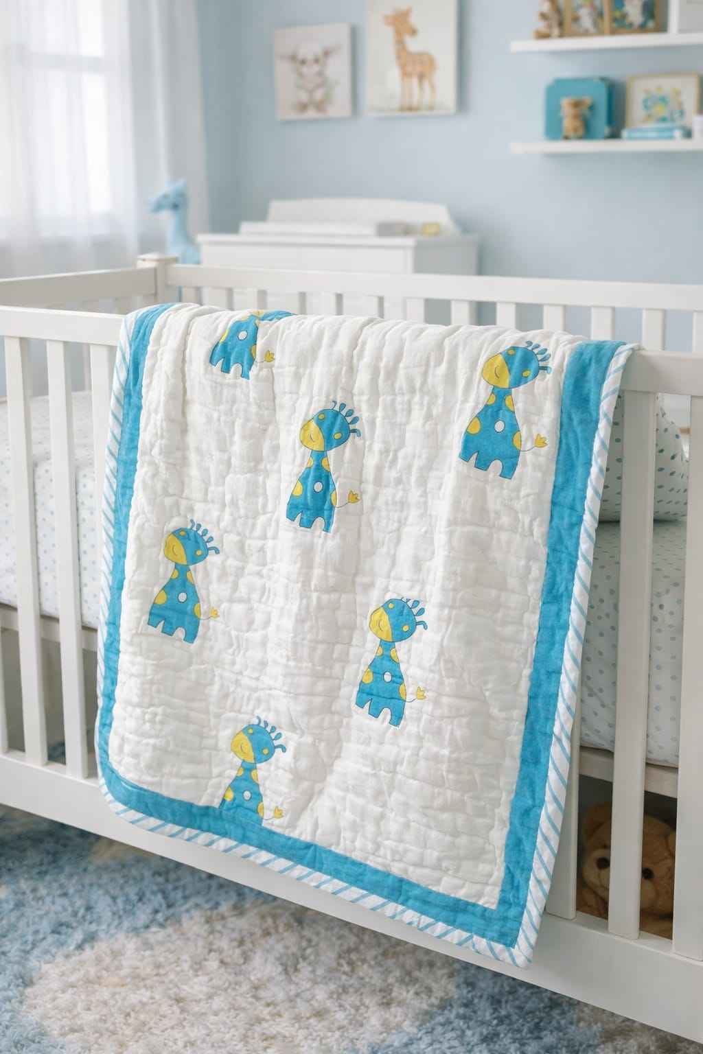 Blue Dinosaur (Aqua Striped Border) - ChapaSsyahii