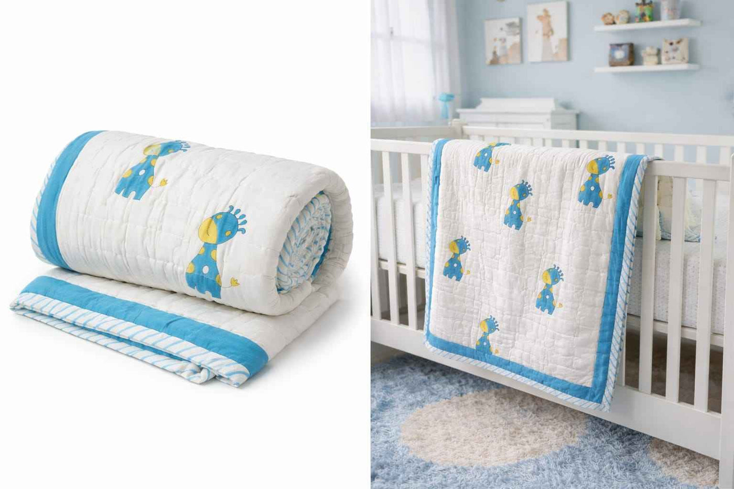 Blue Dinosaur (Aqua Striped Border) - ChapaSsyahii
