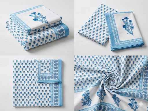 Blue Floral Buti