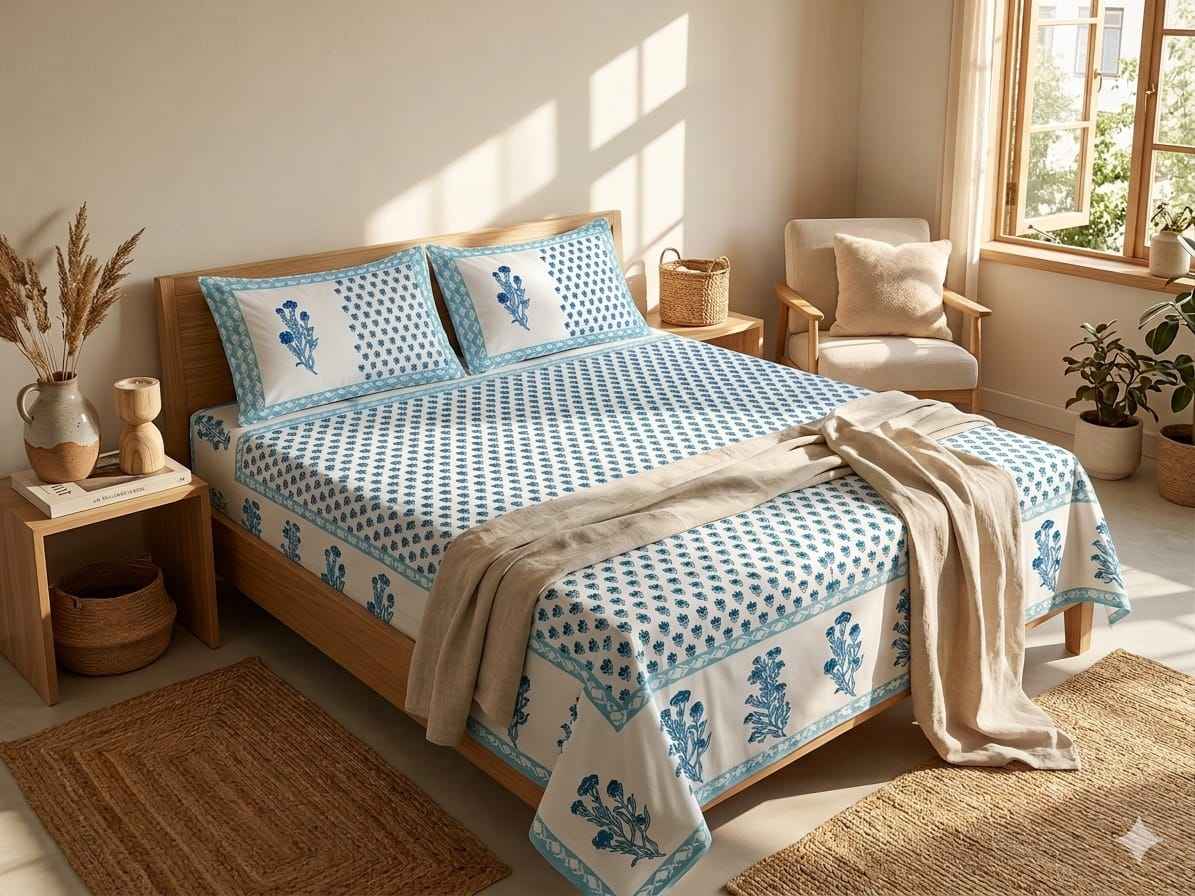 Blue Floral Buti