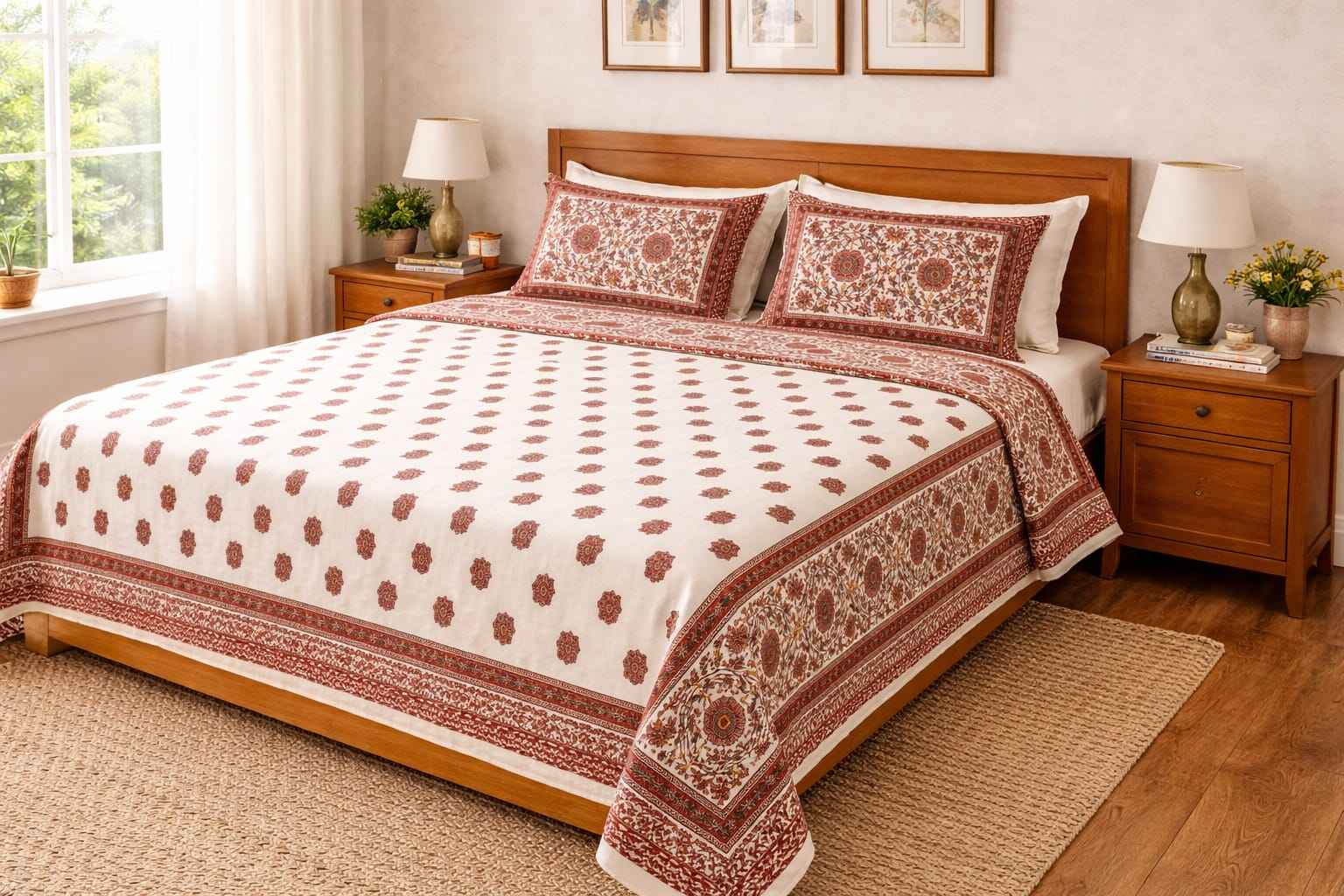 Rust Floral Buti