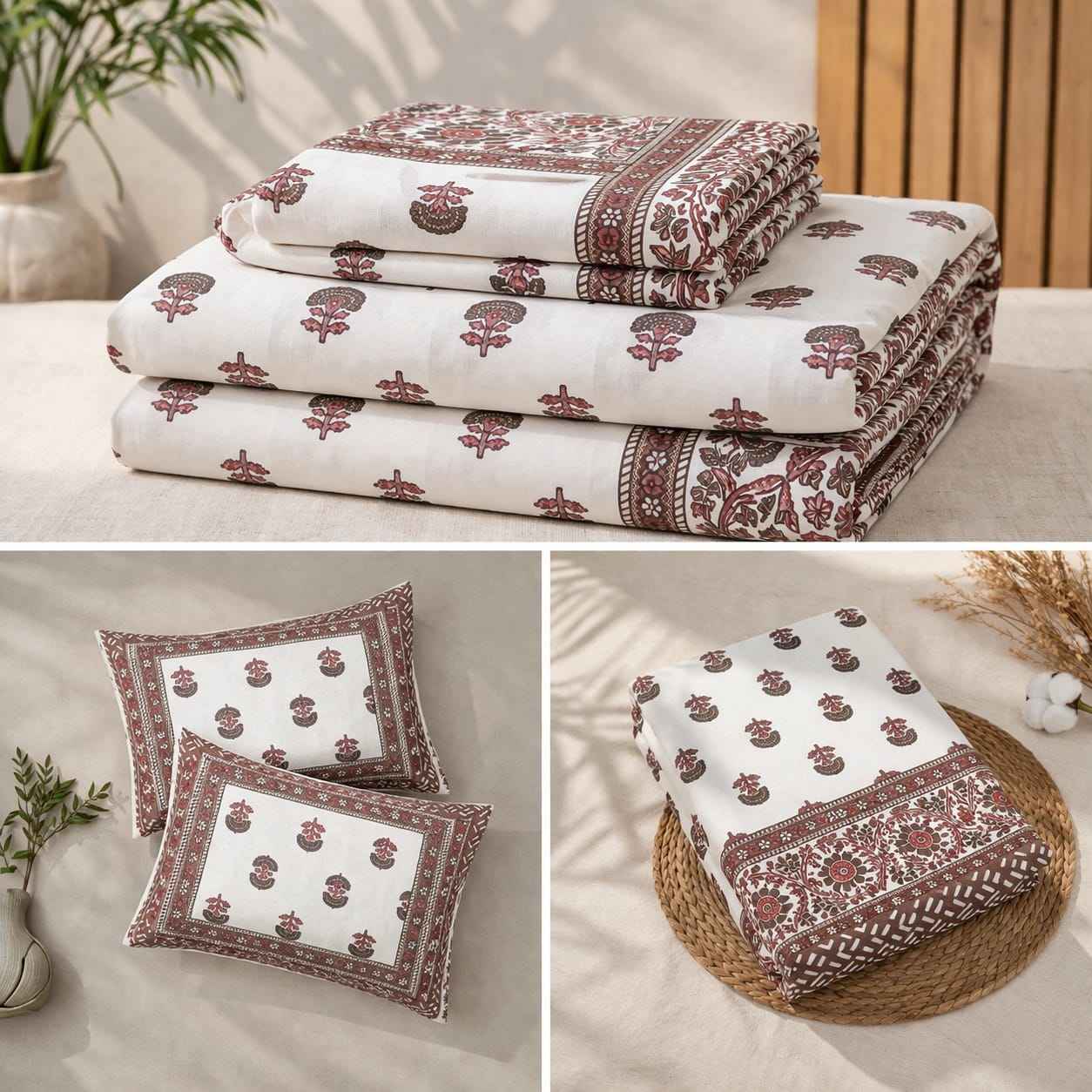 Maroon Floral Buti