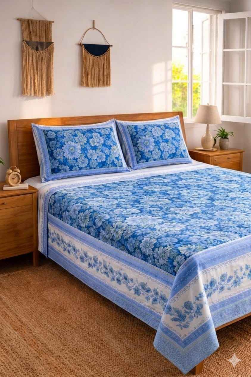 Sky Blue Daisy Floral