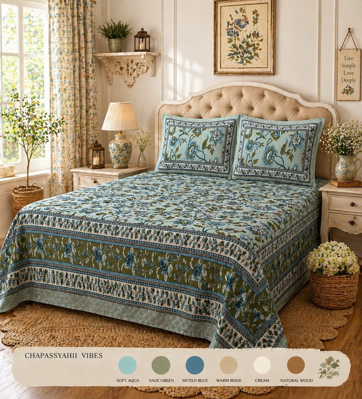 Aqua & Sage Floral