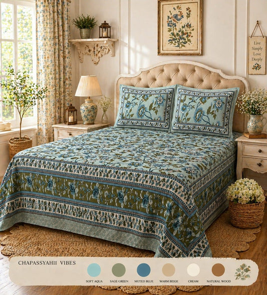 Aqua & Sage Floral