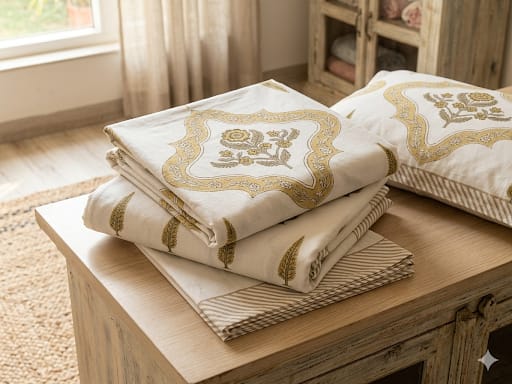 Olive Mughal Motif – Olive & Beige