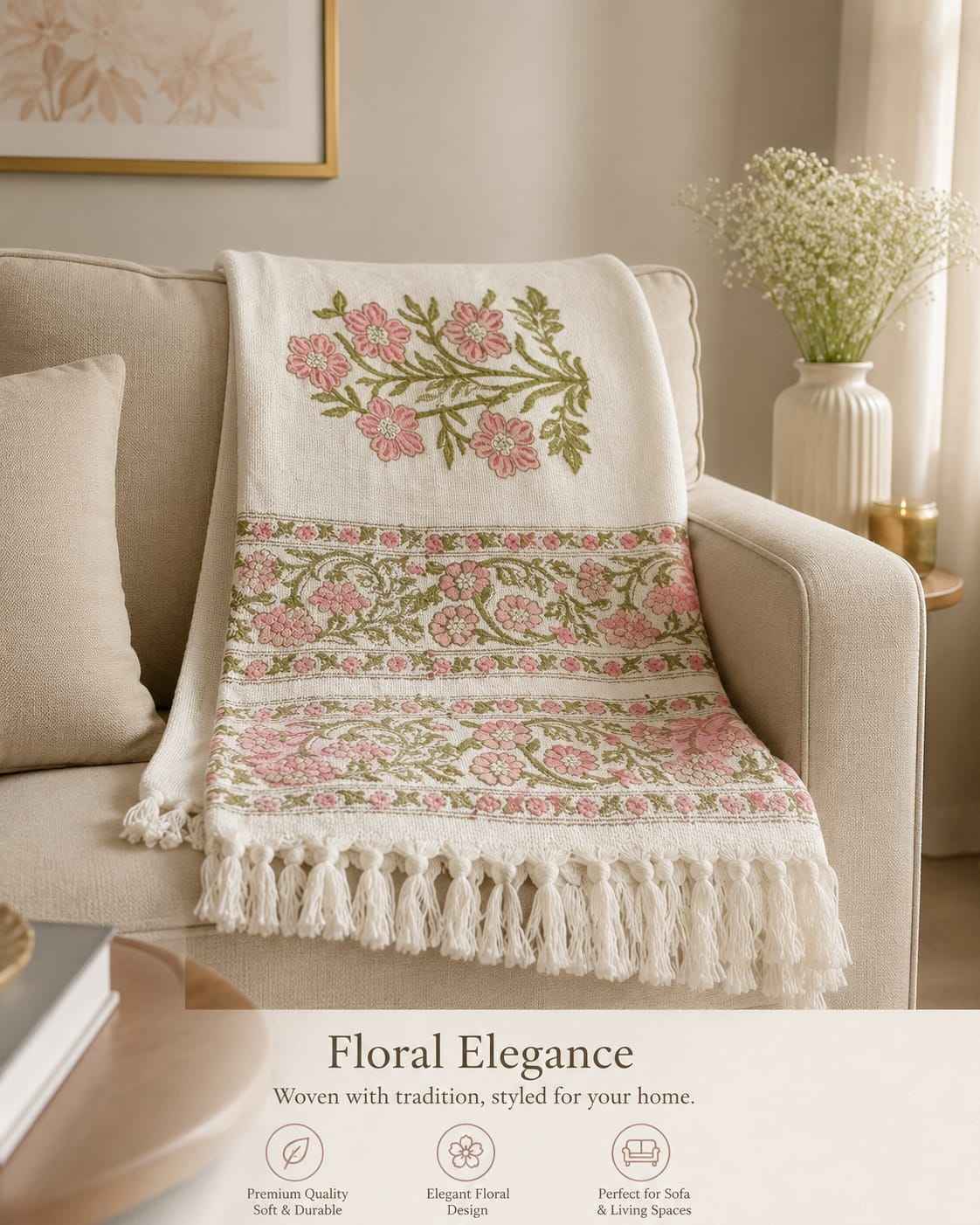 Blush Meadow Throw