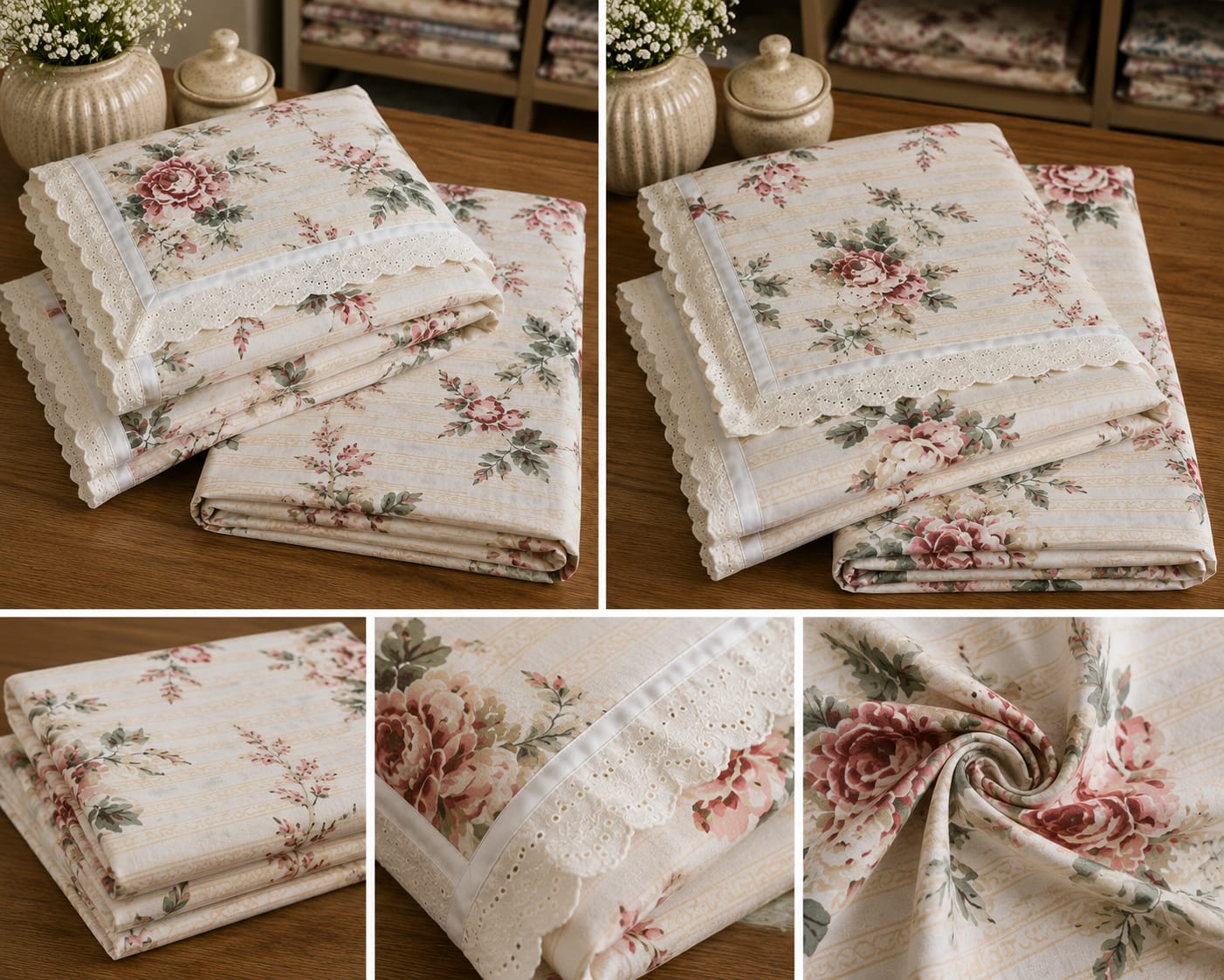 Tudor Rose Bloom - Cotton King Size Bedsheet - ChapaSSyahii