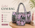 Lilac Safari Quilted Duffle Bag Set