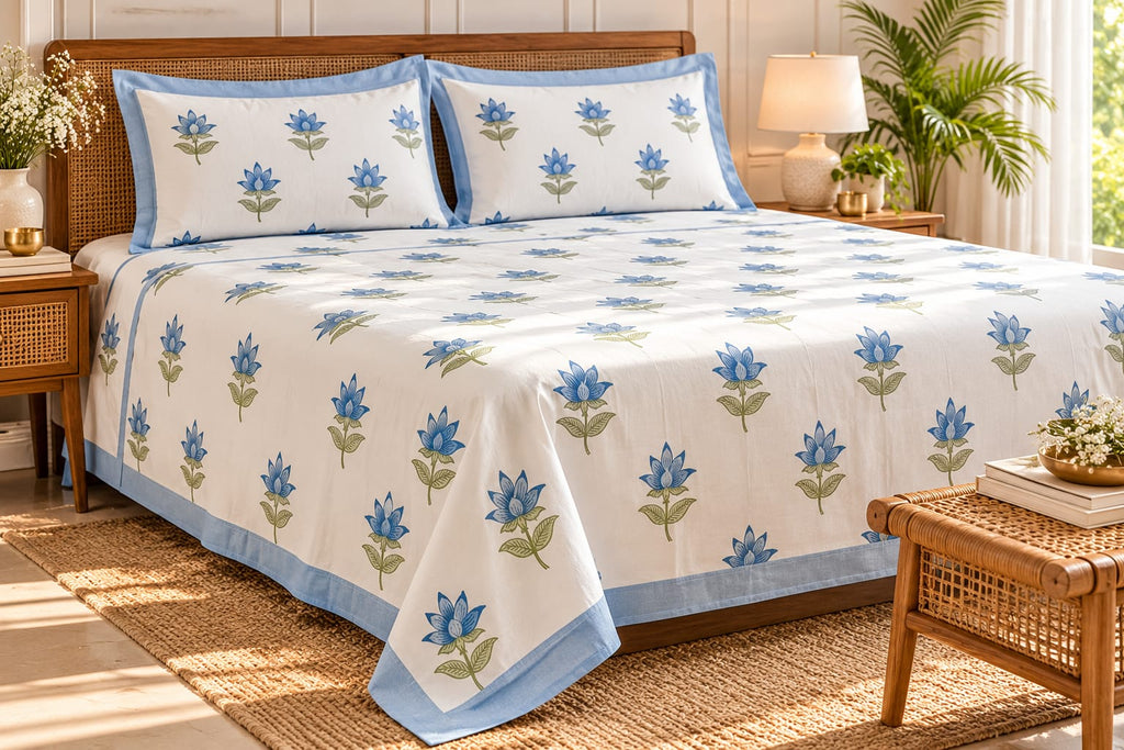 Neel Kamal Buti 210 TC Cotton Bedsheet by ChapaSSyahii
