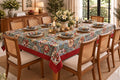 Teal Jacobean Bloom 8 seater table cover