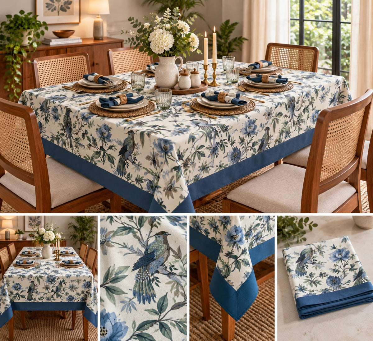 Blue Bird Garden - Table Cover - ChapaSsyahii