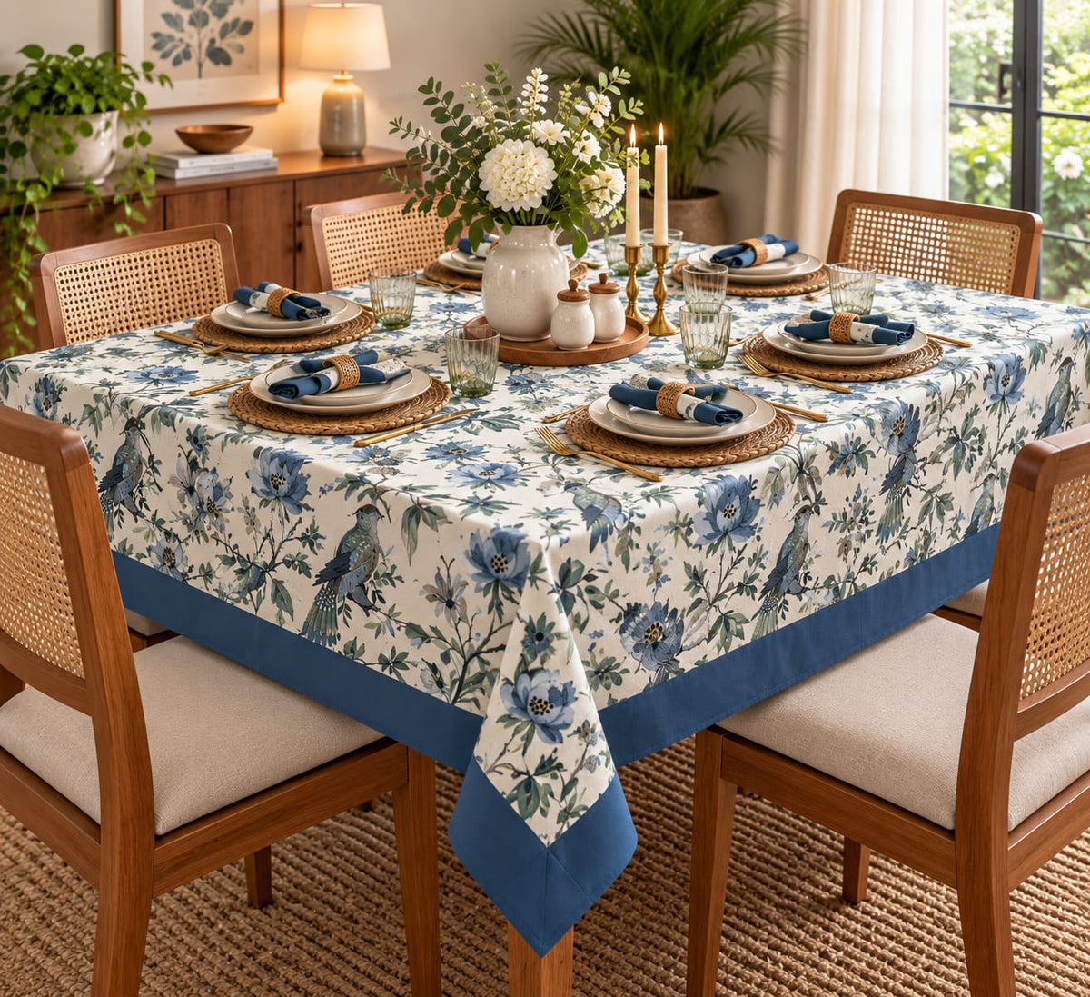 Blue Bird Garden - Table Cover - ChapaSsyahii