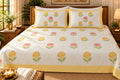 Basanti Gulab Ogee 210 TC Cotton Bedsheet by ChapaSSyahii