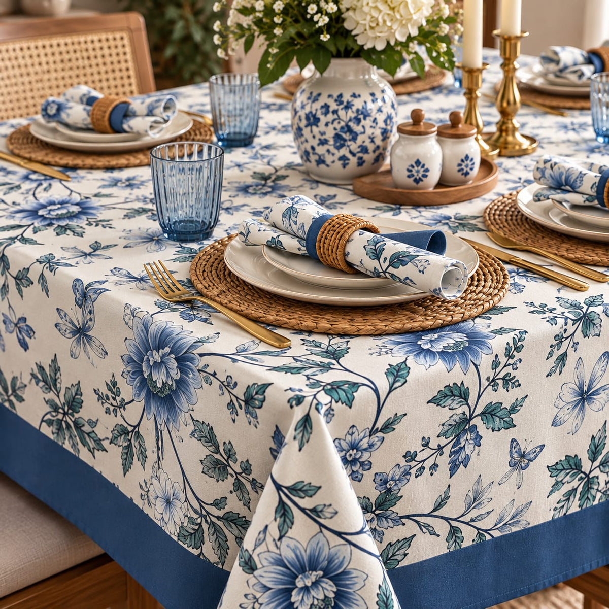 Blue Rose Butterfly - Table Cover - ChapaSsyahii