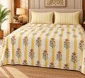 Haldi Rekha Phool Buti 210 TC Cotton Bedsheet by ChapaSSyahii