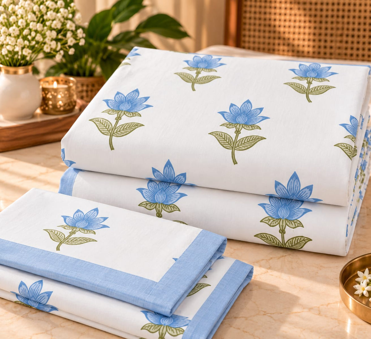 Neel Kamal Buti 210 TC Cotton Bedsheet by ChapaSSyahii