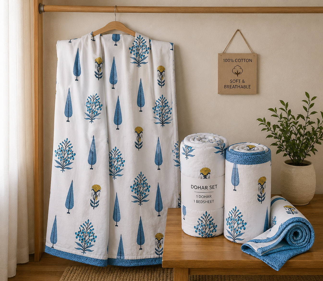 Neel Van Buti Dohar and Bedsheet Combo