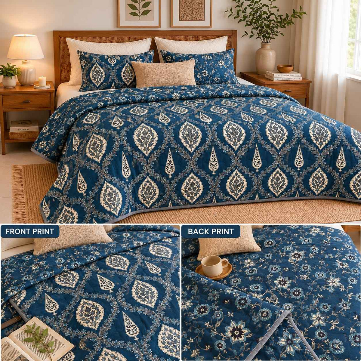 Indigo Jaipur Vine Signature Dohar - Dohar - ChapaSsyahii
