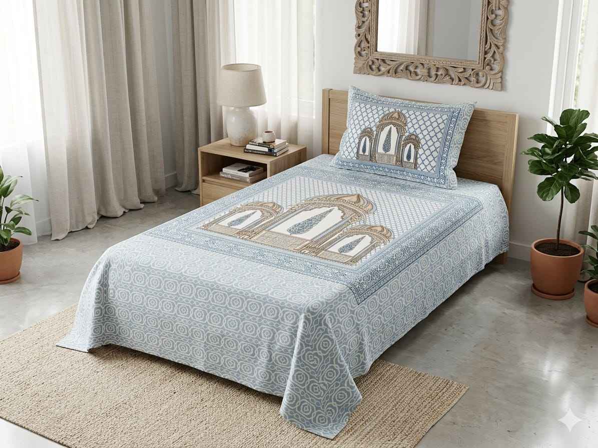 Neel Arch Motif - Single Bedsheet - ChapaSsyahii