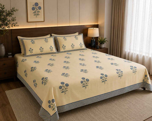 Neel Booti Classic 260 TC Cotton Bedsheet - Bedsheet Set - ChapaSsyahii