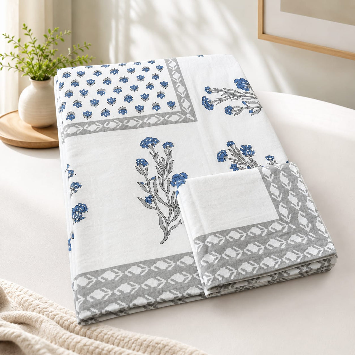 Neel Buti Classic 260 TC Cotton Bedsheet - Bedsheet Set - ChapaSsyahii