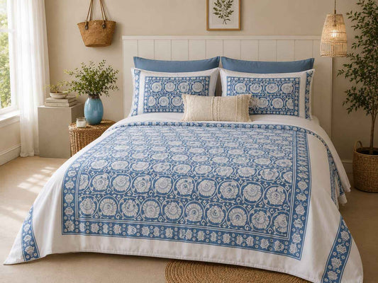 Neel Mandala Heritage 260 TC Cotton Bedsheet - Bedsheet Set - ChapaSsyahii