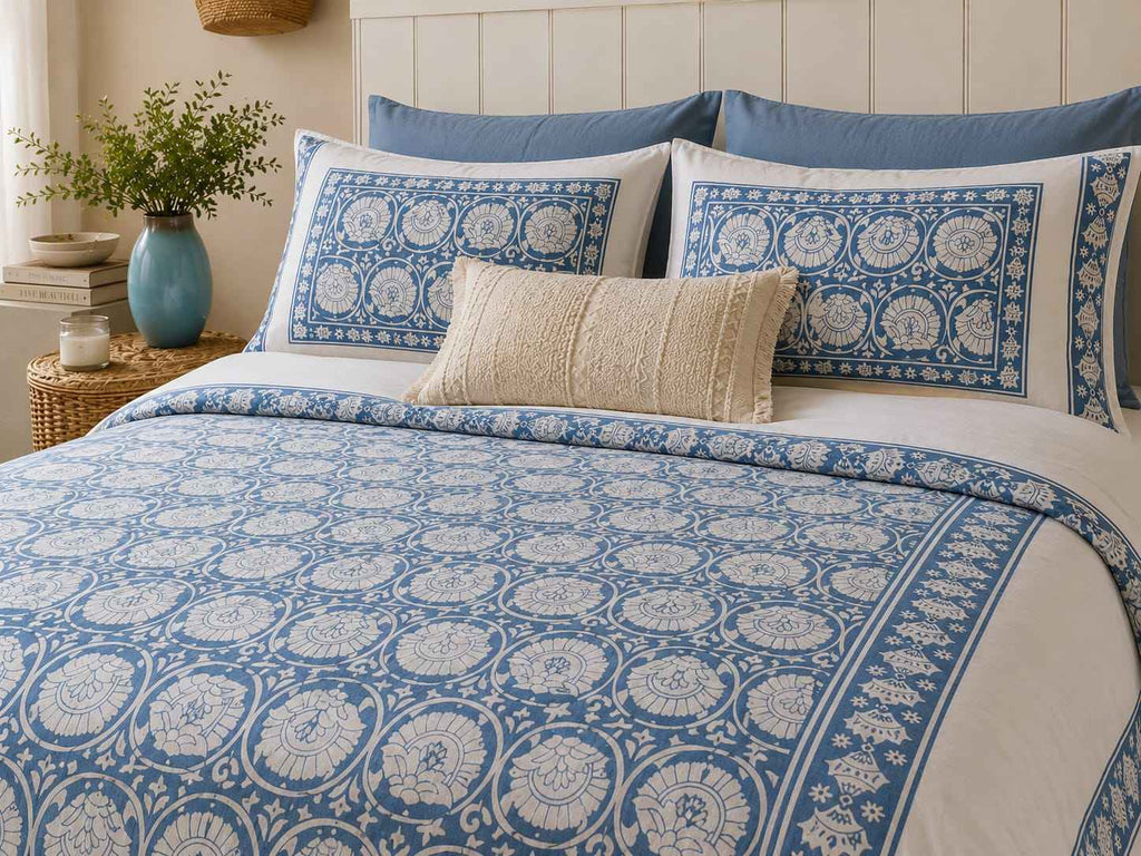 Neel Mandala Heritage 260 TC Cotton Bedsheet - Bedsheet Set - ChapaSsyahii