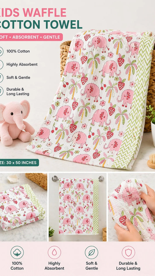 Pink Elephant Garden Towel - Bath Towels - ChapaSsyahii