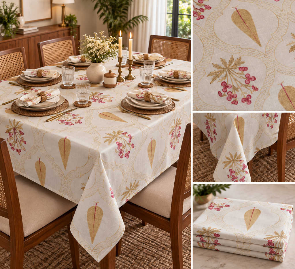 Golden Ogee Bloom - Table Cover - ChapaSsyahii