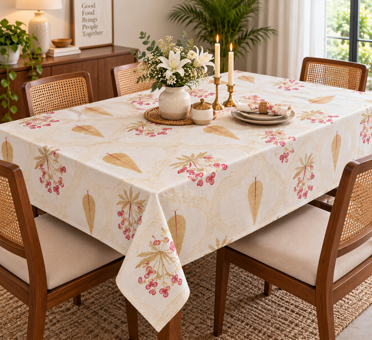 Crimson Dahlia Paisley - Table Cover - ChapaSsyahii