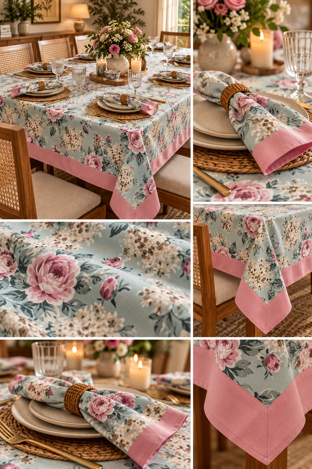 Blush Peony Hydrangea - Table Cover - ChapaSsyahii