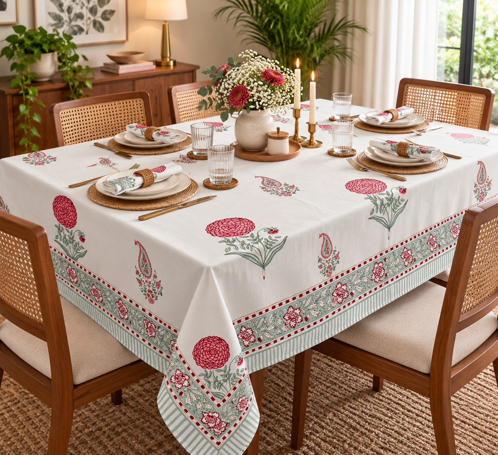Sage Palm & Hydrangea - Table Cover - ChapaSsyahii