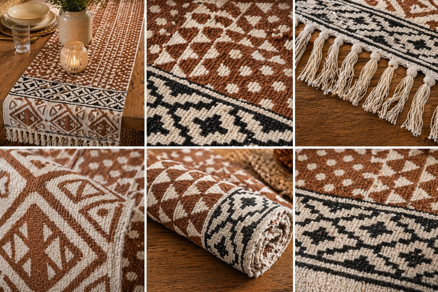 Rust Tribal Trellis - Table Runner - ChapaSsyahii